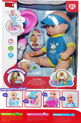 

Stylo New Born Baby Blue Doll Set (includes Doll, Bottle and Potty )(Blue)