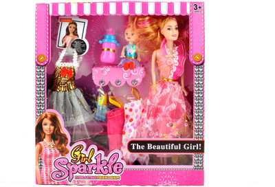 

Kidzfan Fashion Doll Girl Sparkle Everlasting Friendship | With Clothes & Accessories(Multicolor)