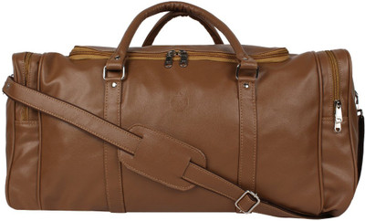

Mboss Leather Travel Duffel Bag(Beige)
