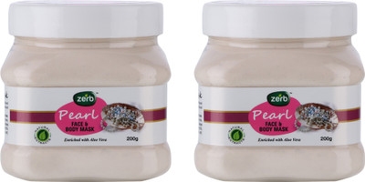

Zerb Pearl Face And Body Mask Natural Extracts Enriched With Aloe Vera - Pack Of 2 (200 gm Each)(200 g)