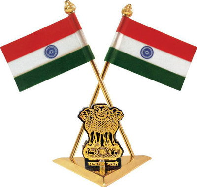 

Ashadeals india Double Sided Wind Car Dashboard Flag Flag(Rayon)