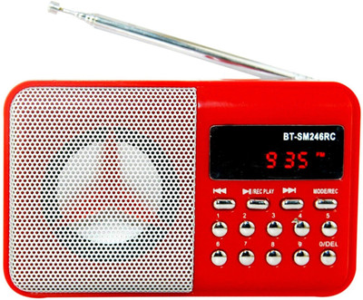 

OYD New Mini BT246 Portable Digital Radio FM support recording , usb pendrive, aux in FM Radio(Red)