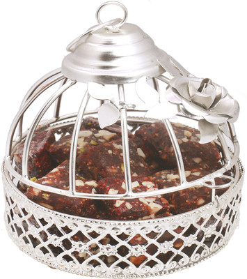 

Ghasitaram Gifts Hampers Silver Sugarfree Dates, Figs Bites Cage Combo(2)