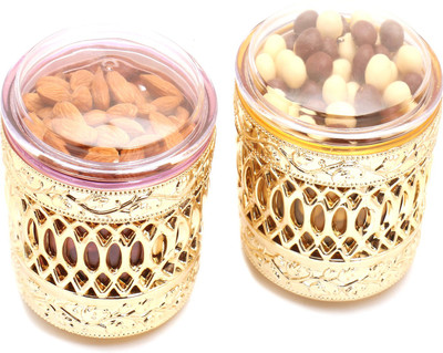 

Ghasitaram Gifts Dryfruits hamper-Mehwish Set of 2 Almonds, Nutties Air Tight Containers Combo(4)