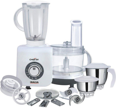 Inalsa Craze Dx 700 W Food Processor(White, Grey)