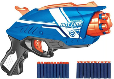

Shop Gallery Blaze Storm Soft Bullet Gun with 10 Foam Bullets & 10 Suction Dart Bullets Gun(Multicolor)