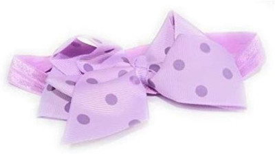 

NeedyBee Puple Polka Dot Bow Headband for Newborn and Baby Girls Bestseller Head Band(Purple)