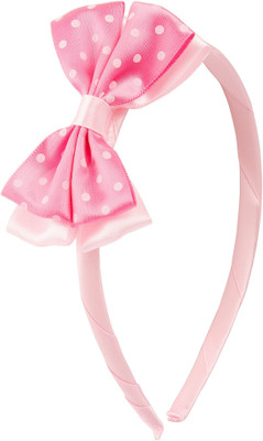 

NeedyBee Pink Polka Dotted Hair Band Hair Accessories for Baby Girls Hair Band(Pink)