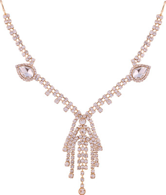 

AccessHer Traditional Bridal Gold Plated Hair Accessories Reverse Necklace NSR1117GC0035GW Hair Accessory Set(Multicolor)