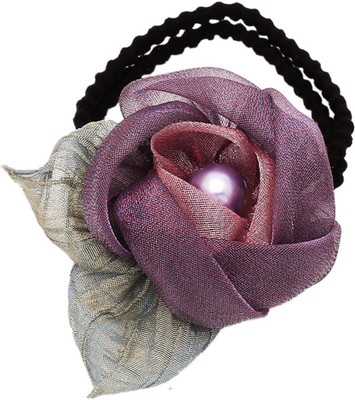 

Sanjog Purple Colour Flower Rubber Band/Polytail Band For Girls/Women Hair Band(Purple)