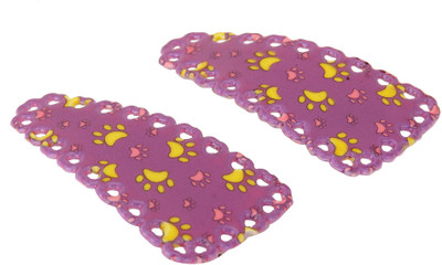 

NeedyBee Pack of 2 Printed Purple Triangle Snap Tic Tac Clip for Baby and Girls Hair Clip(Purple)