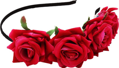 

Sanjog Red Color Flower Hair Band For women/Girls Hair Band(Red)