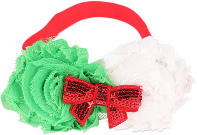 

NeedyBee Red and Green Christmas Headband for Newborn and Baby Girls Head Band(Multicolor)