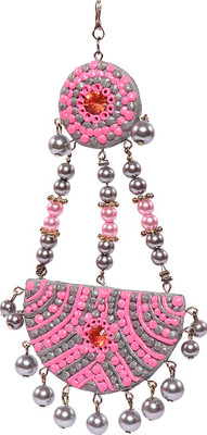 

BELLAYOU HANDMADE POLYMER CLAY BRIDAL PINK & GREY COLOUR JHUMAR/PASSA Hair Accessory Set(Pink, Grey)