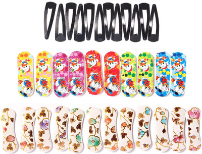 

AANJNEY TIC TAC PRINTED PRINT PIN Tic Tac Clip, Hair Clip, Hair Pin(Multicolor)