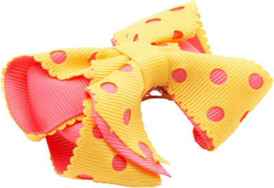 

NeedyBee orange Imported Ribbon Bow Clip Hair Clip(Orange)