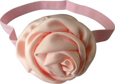 

NeedyBee Headband for Girls/kids/Children with Satin Rosette (Kids Hair Accessories) Head Band(Pink)