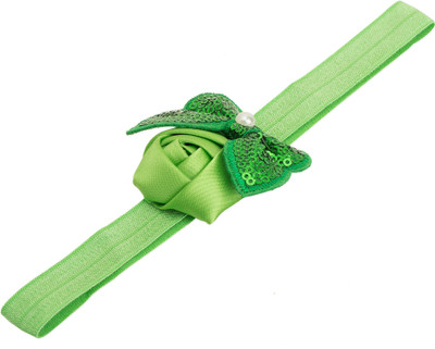 

NeedyBee Green Rose Sequin Headband for Newborn and Baby Girls Head Band(Green)