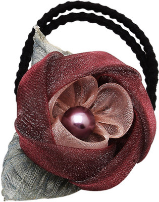 

Sanjog Maroon Colour Flower Rubber Band/Polytail Band For Girls/Women Hair Band(Maroon)