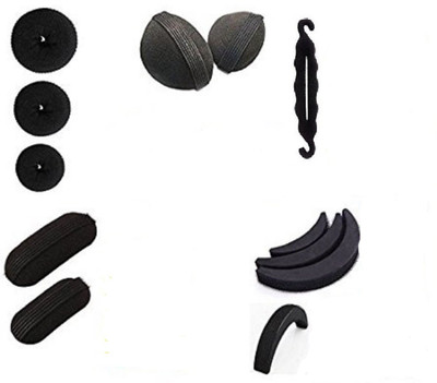 

CartKIng Hair Style DONUT Perfect BUN- JUDA Maker Tool For Women - Hair Bumpits - Puff/Puffs Maker For Girls-Women Hair Accessory Set, Bun(Black)