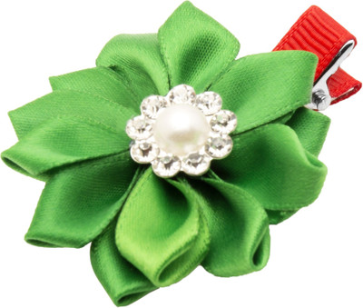 

NeedyBee Green Christmas Flower Hair Bow Clip for Baby Girls and Newborn Hair Clip(Green)