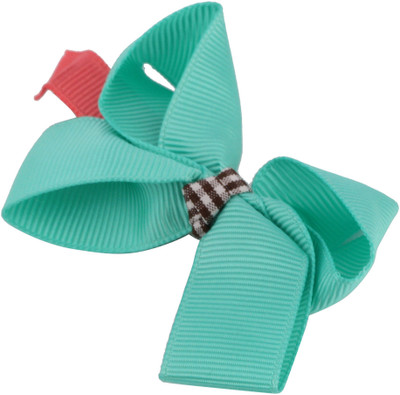 

NeedyBee Imported Ribbon Bow Clip for Baby Girls Made in Korea Hair Clip(Green)