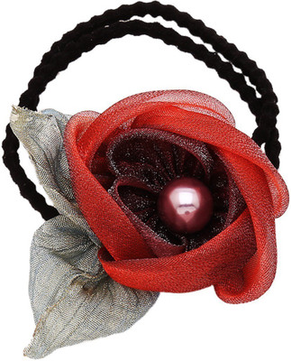 

Sanjog Red Colour Flower Rubber Band/Polytail Band For Girls/Women Hair Band(Red)