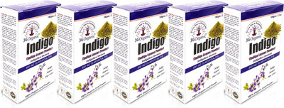 

3G organic Indigo Leaf Powder Organic Pack Of 5 x 100 Gms Hair Color(Black)