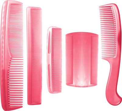 

BOXO Professional Hair Styling Comb Set For Saloon And Home Use For Men And Women, Pink