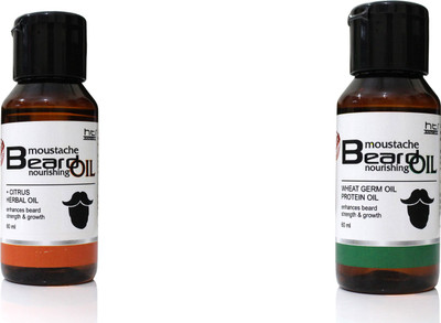 

hti experts Moustache And Beard Nourishing Oil Citrus and Wheat (60+60ml) Hair Oil(120 ml)