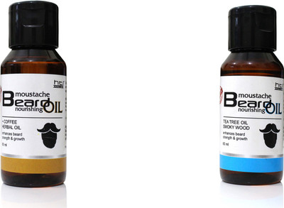 

hti experts Moustache And Beard Nourishing Oil Tea Tree and Coffee (60+60ml) Hair Oil(120 ml)