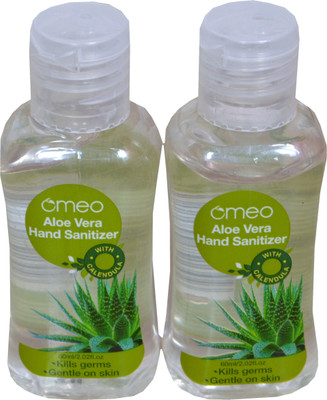 

Omeo Aloe Vera Hand Sanitizer(60ML each,Pack of 2)(60 ml, Bottle, Pack of 2)