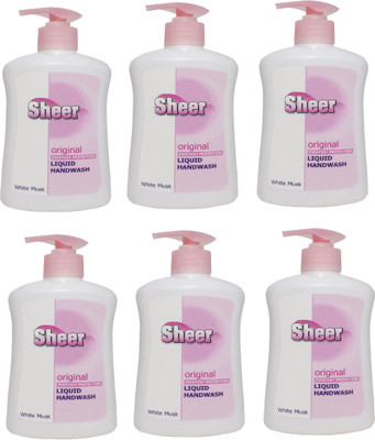 

Sheer Hand Wash White Musk 6X200ml(1200 ml, Pump Dispenser, Pack of 6)