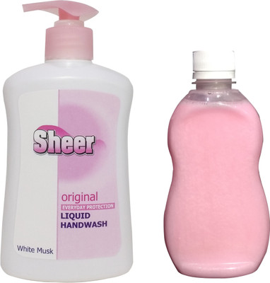 

Sheer Hand Wash White Musk200ml +200ml Refill Extra(400 ml, Pump Dispenser, Pack of 2)