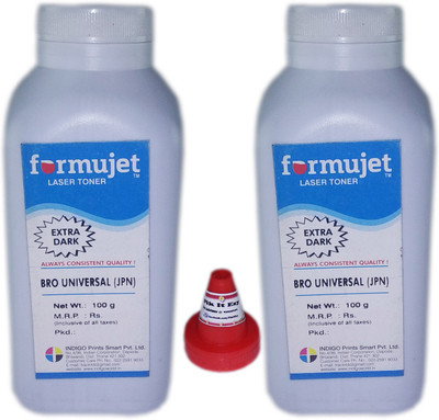 

Formujet Brother Universal Toner Powder (JPN) 100g Set Of 2 Single Color Ink Toner Powder(Black)