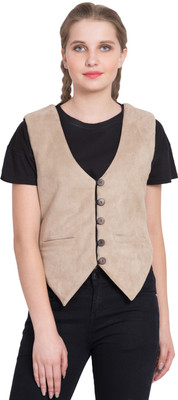 Deewa Sleeveless Solid Women Jacket