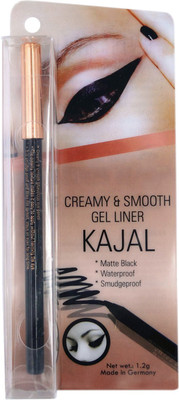 

One Personal Care Creamy & Smooth Gel Liner Kajal(Matte Black, 1.2 g)