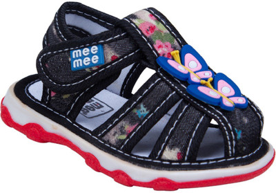 

MeeMee Boys Velcro Flats(Black