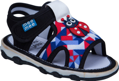 

MeeMee Boys Velcro Flats(Black