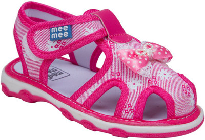 

MeeMee Girls Velcro Flats(Pink