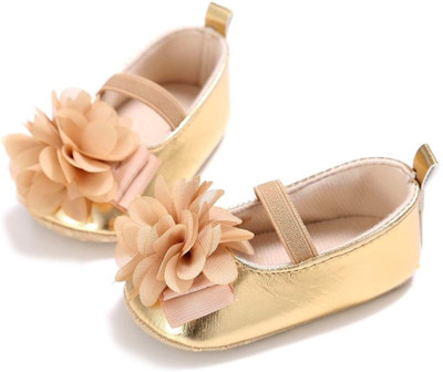

Little Hip Boutique Girls Strap Ballerinas(Gold, Golden