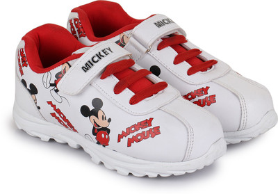 

Mickey Boys Velcro Running Shoes(White