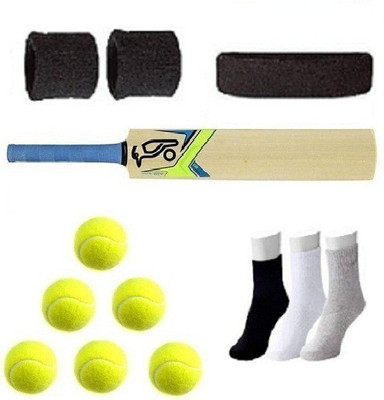 

KOOKABURA SRS TANNIS PW BAT COMBO (BAT+6BALL+3SOCKS+1WRIST+1HEAD BAND Cricket Kit