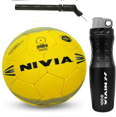 

Nivia Super Synthetic Football With G2020 Sipper And Double action Pump Kit Football Kit