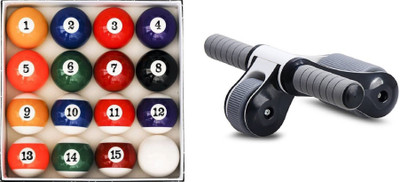 

Lord 16 MultiColor Pool Balls + Foldable Ab Roller Billiards Kit