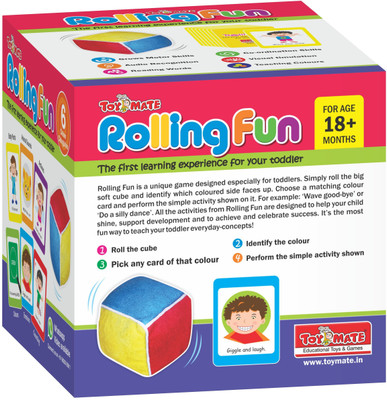 

toymate Rolling Fun- A pre school learning game for kids 2 years & above.(Red)
