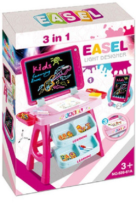 

Bestie Toys 3 IN 1 light designer easel kids learning table with fluorescent easel(Multicolor)