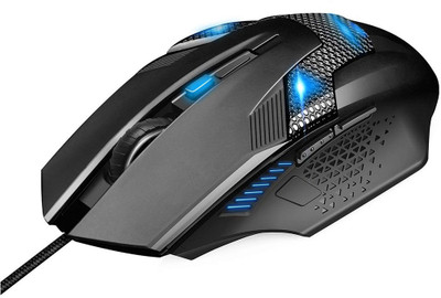 

Tecknet Professional Ergonomic Optical Wired Computer Gaming Mouse, 2000DPI, 3 DPI Levels, 6 Buttons - Black Wired Optical Gaming Mouse(USB 3.0, Black)