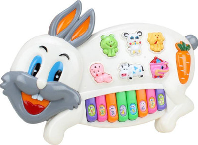 

Orange Wire Musical Rabbit Piano With Flashing Light Toy Gift For Kids (Multicolor)(Multicolor)
