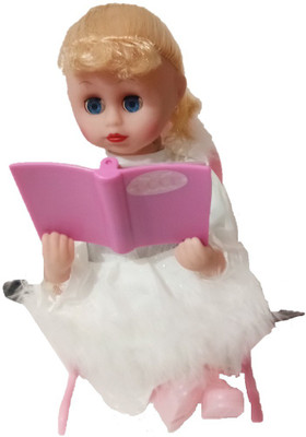 

Collectionmart Musical Baby Angel Chair Doll for Kids(White)